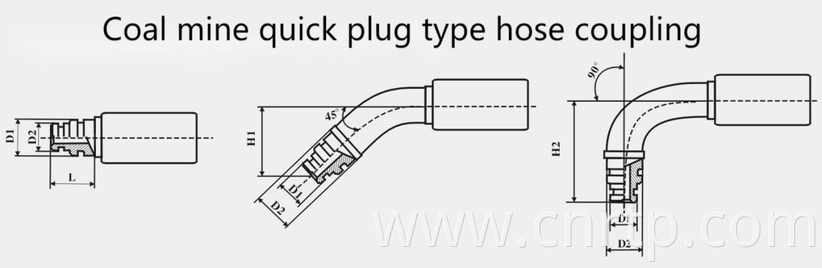 Coal mine quick plug type hose coupling